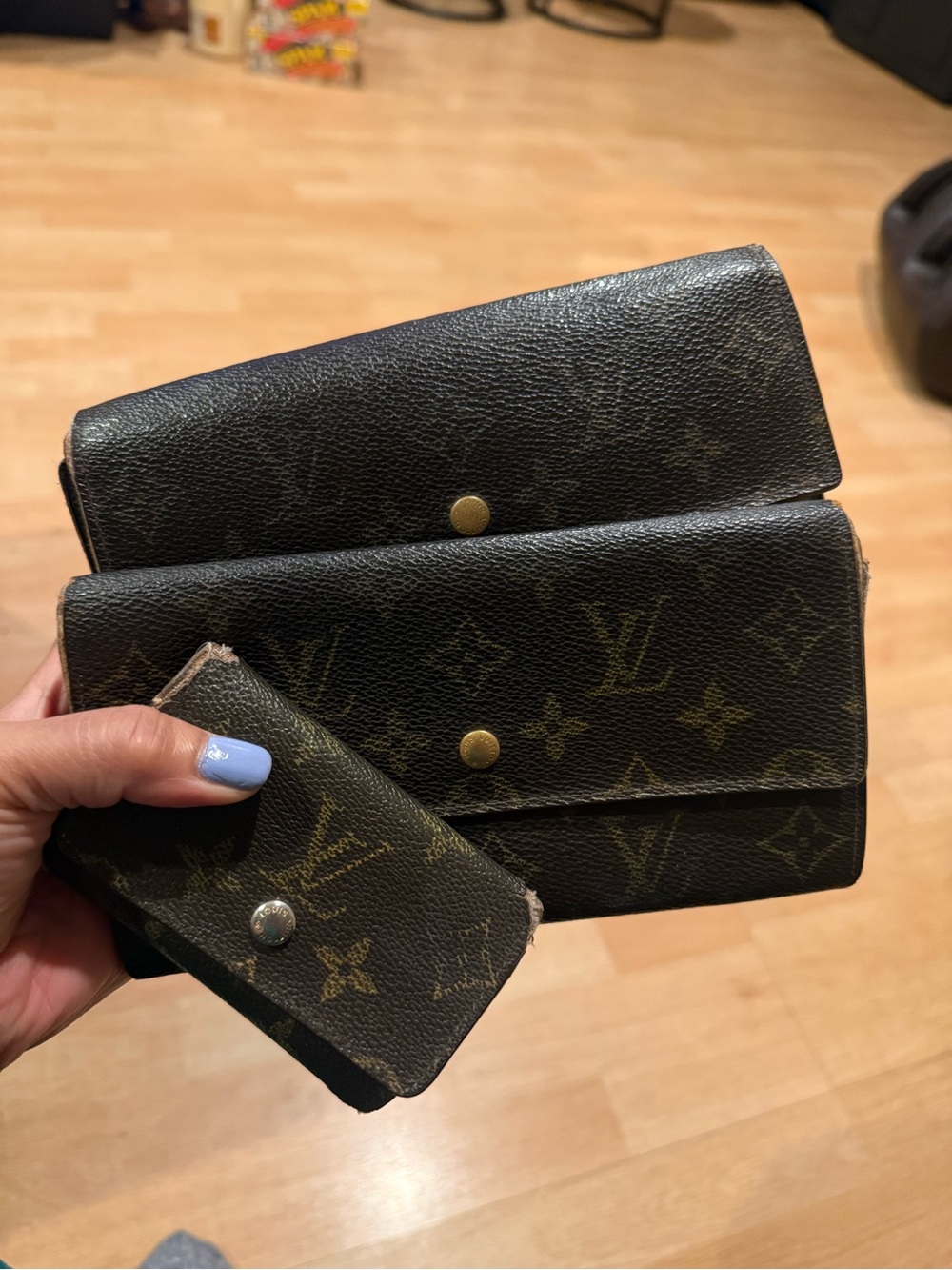 Three Project Vintage Monogram wallets